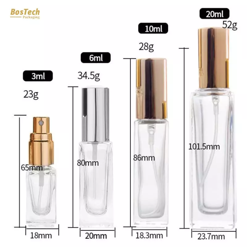 Custom Perfume Bottle Size
