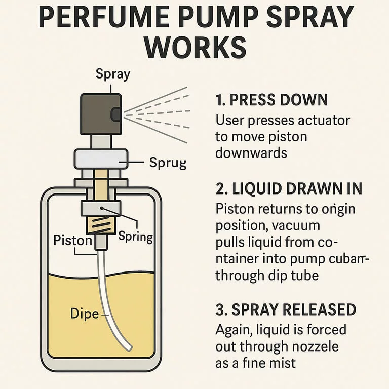 How perfume pump spray works？