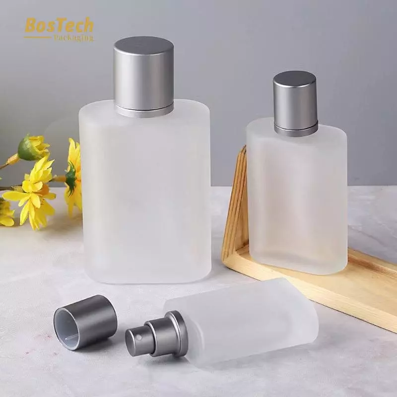 frosted glass perfume bottle