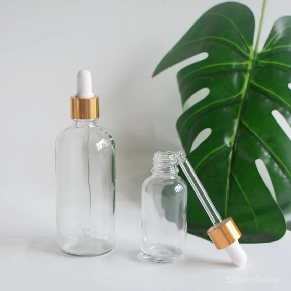 glass perfume bottle with dropper