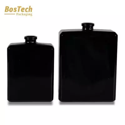 black glass perfume bottles