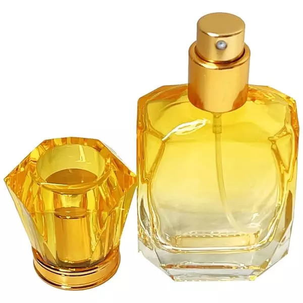 wholesale yellow glass perfume bottle